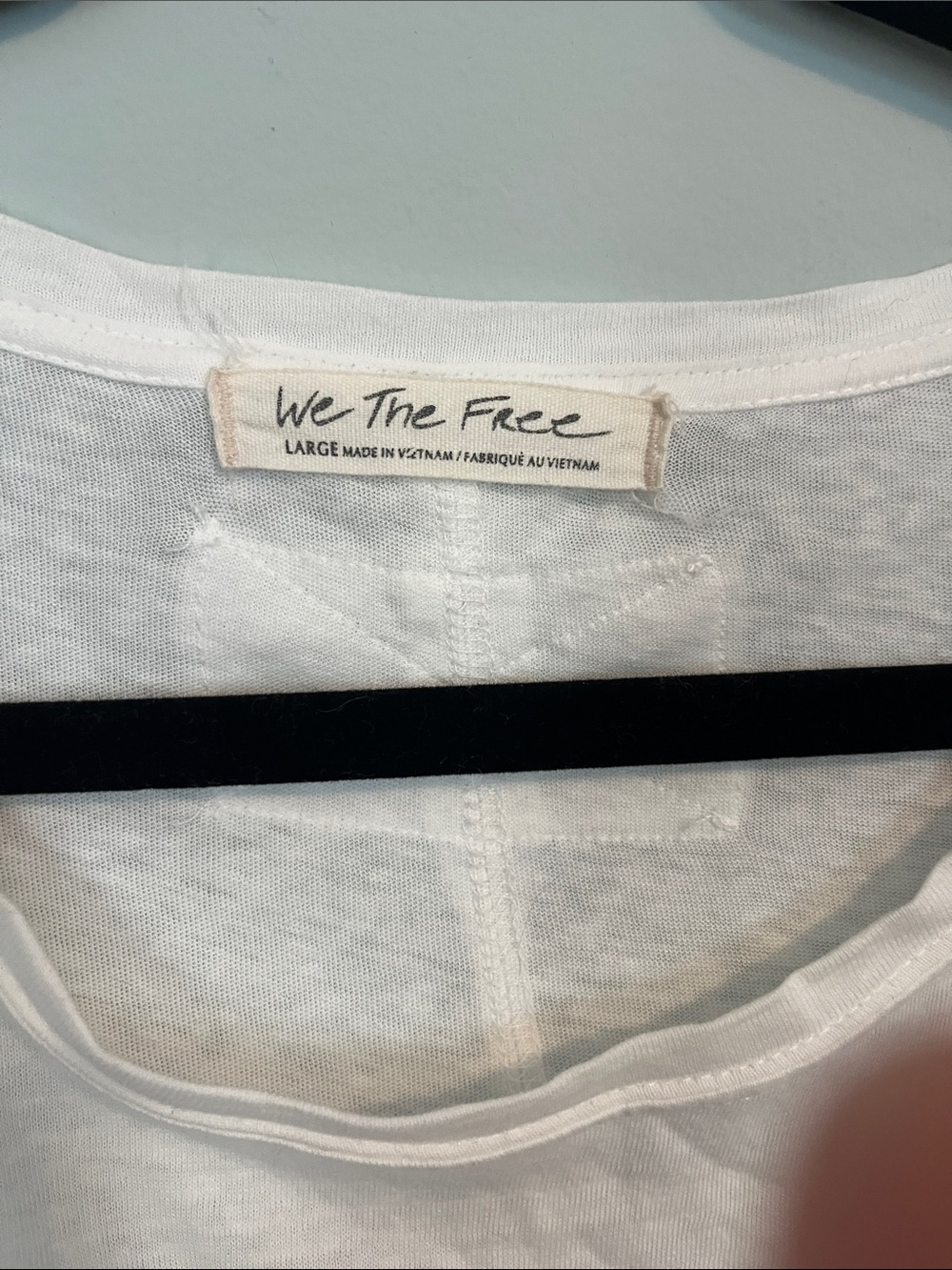 We The Free Women's White Short Sleeve Crew Tee - Picture 3 of 3